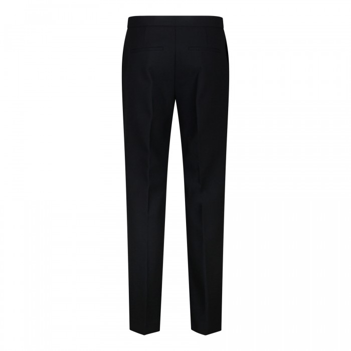 Black slim-cut tailored pants