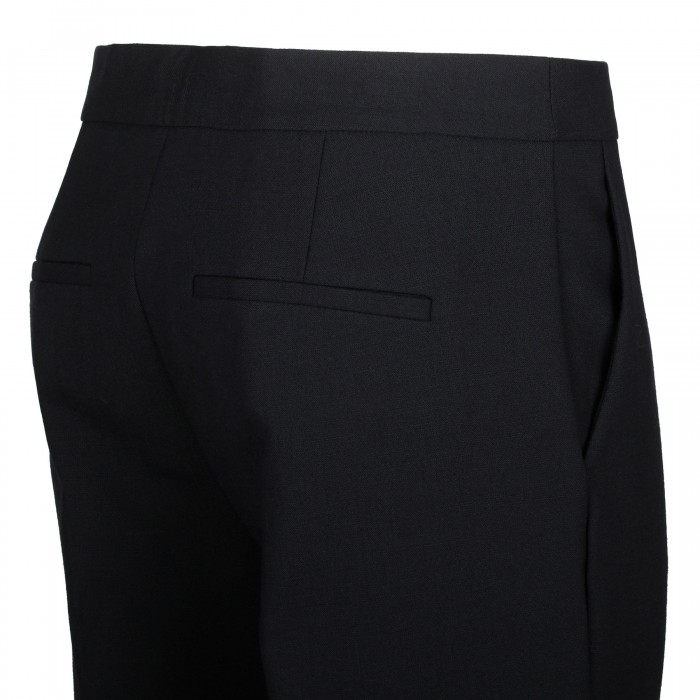 Black slim-cut tailored pants