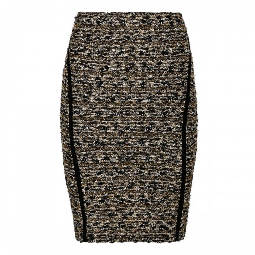 Gold lurex tweed skirt