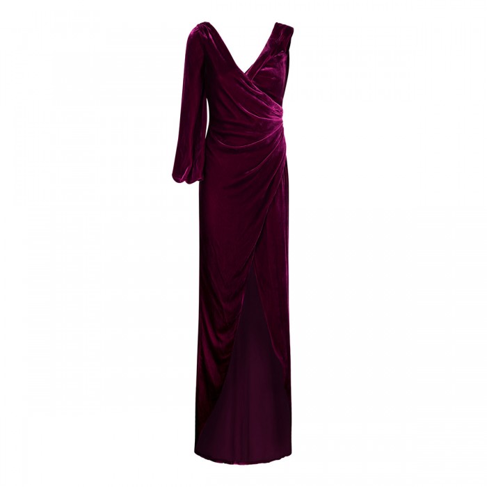 Rubinia silk velvet gown