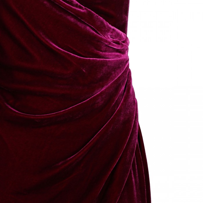 Rubinia silk velvet gown