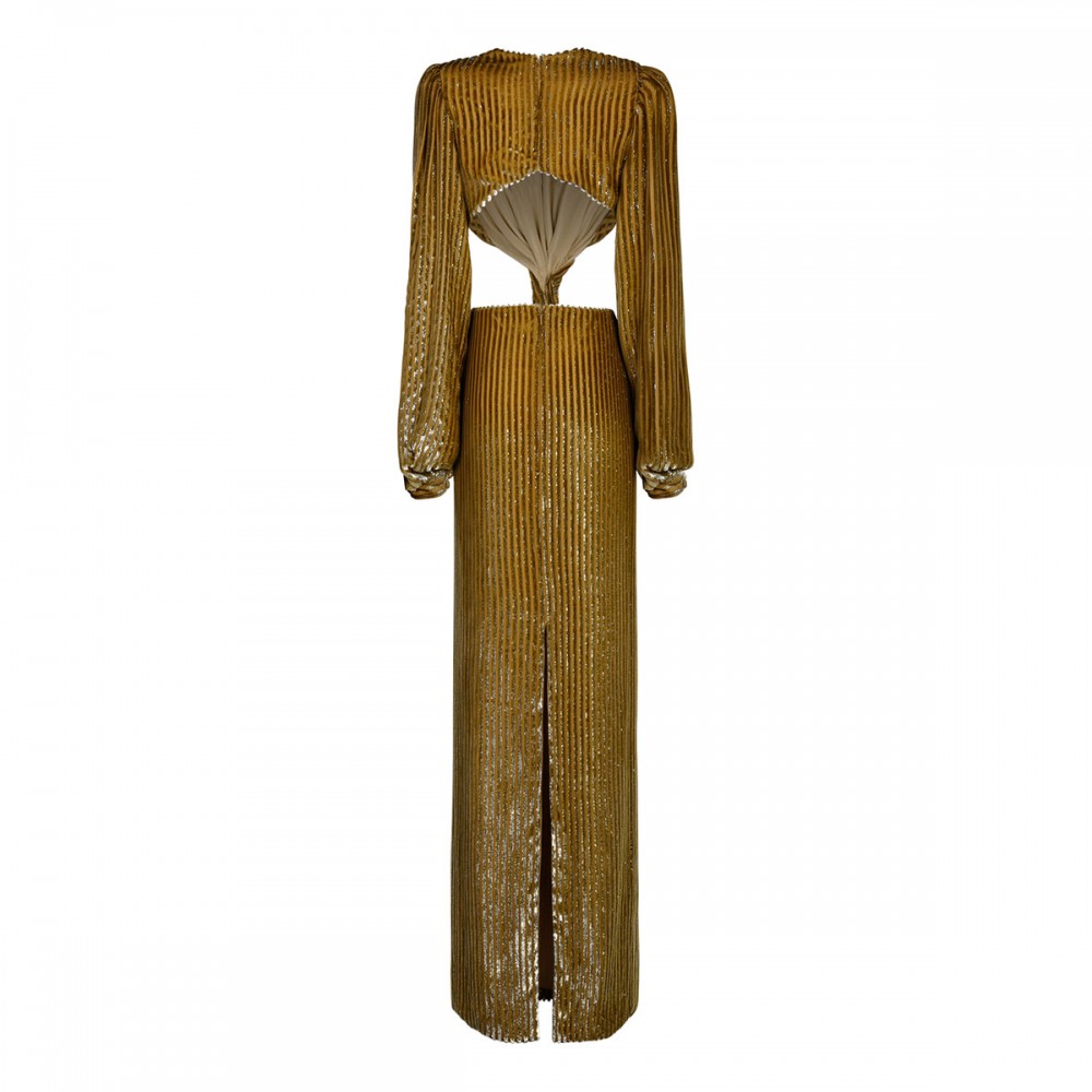 Galena silk lurex gown