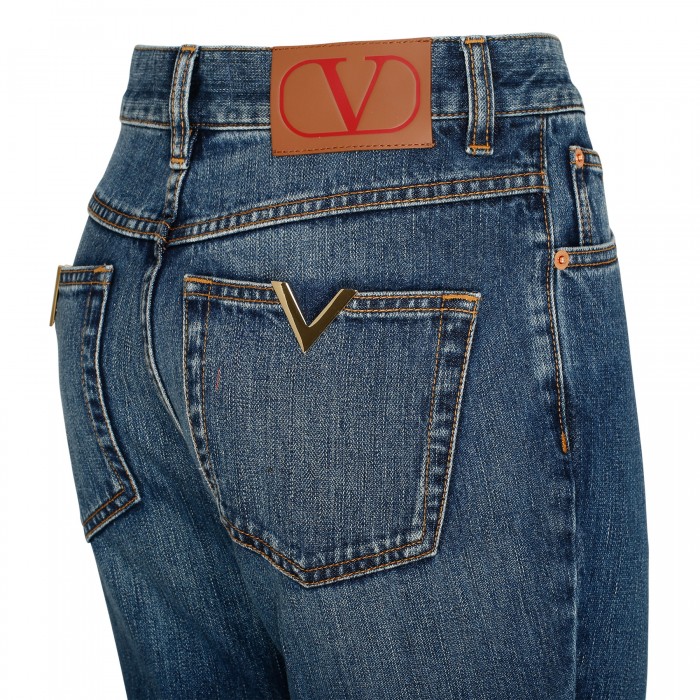 VLogo blue denim jeans