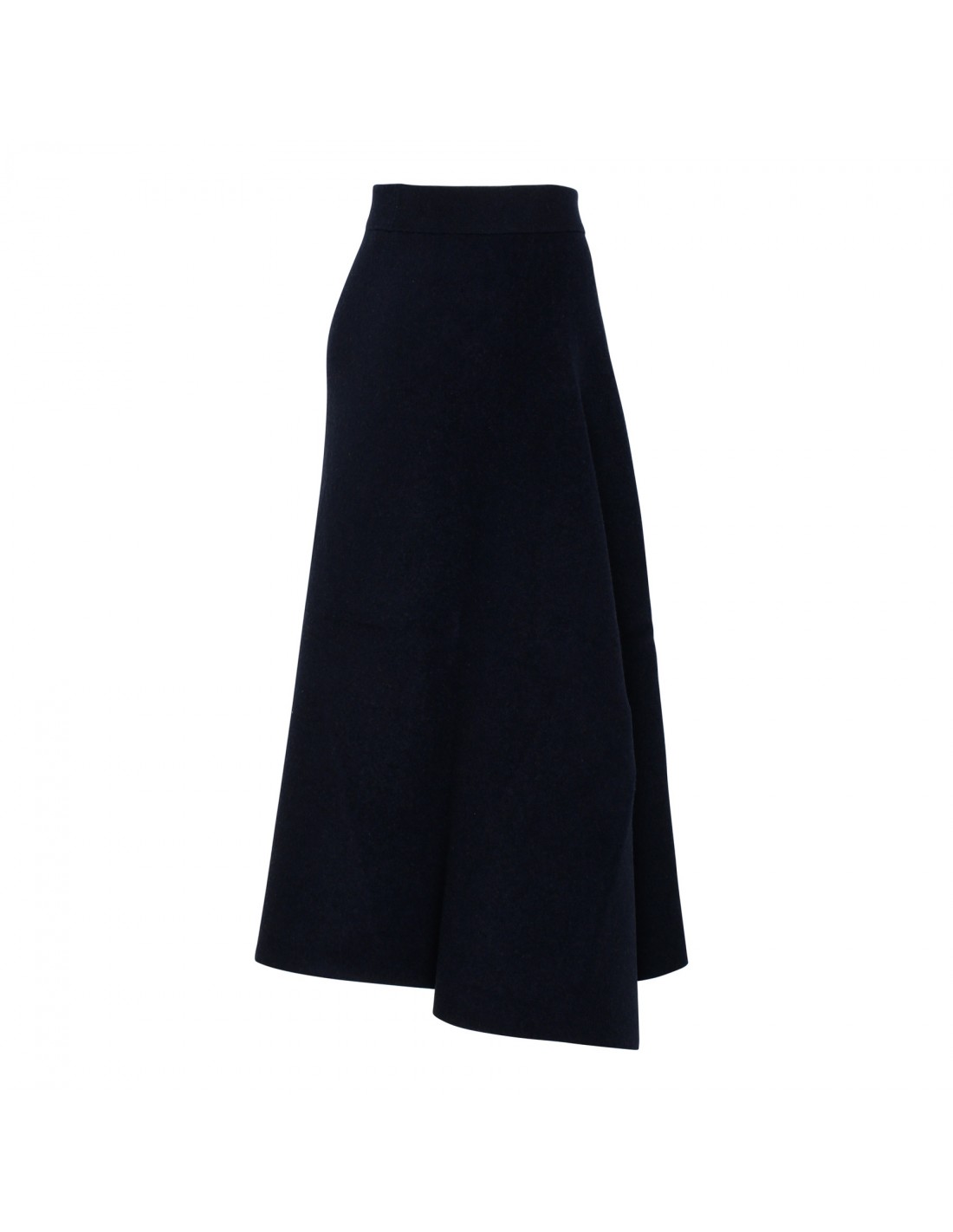 Blue knit virgin wool skirt