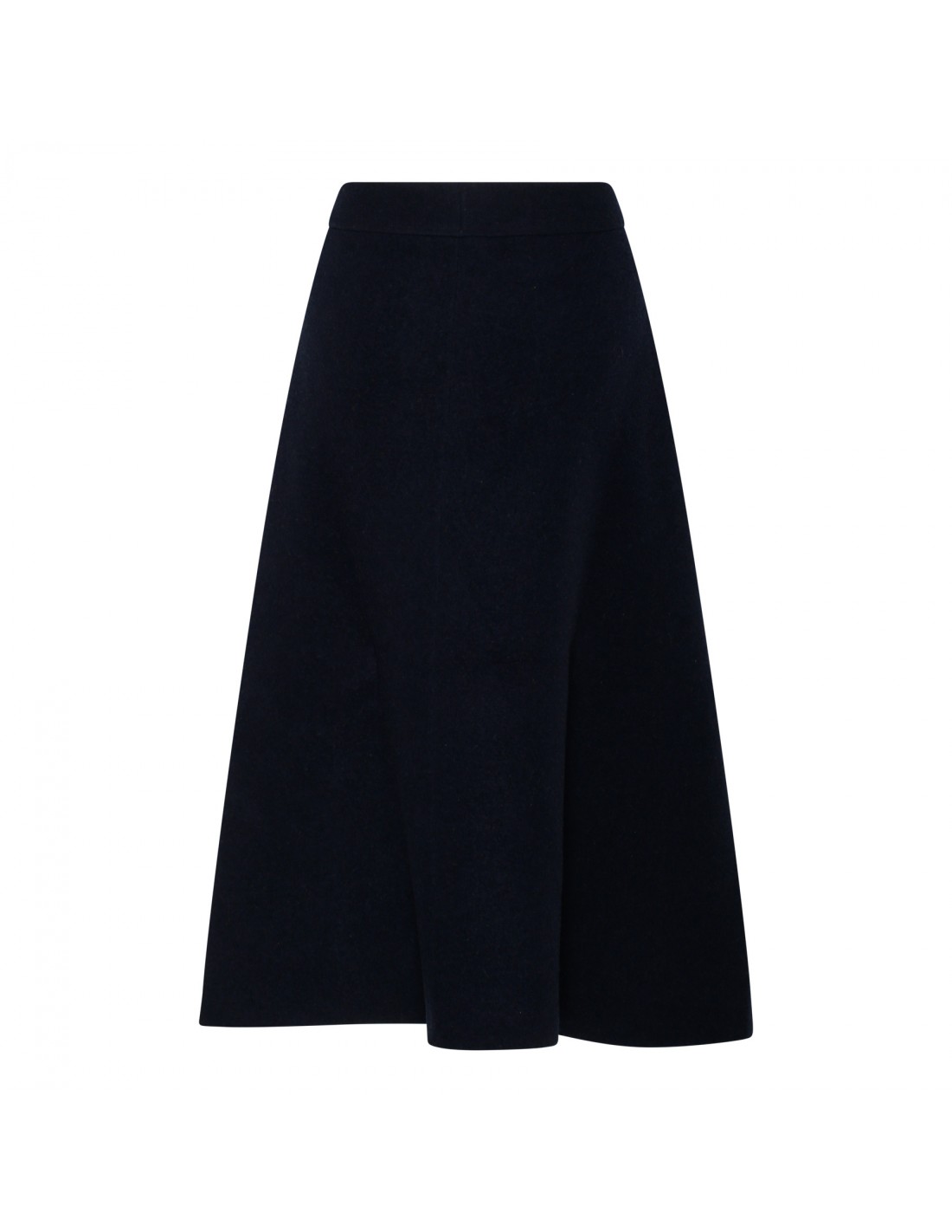 Blue knit virgin wool skirt