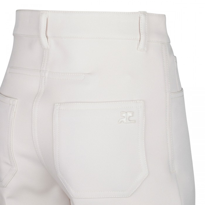 White twill pants