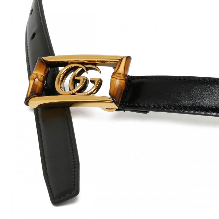 Belt with double G buckle and bamboo