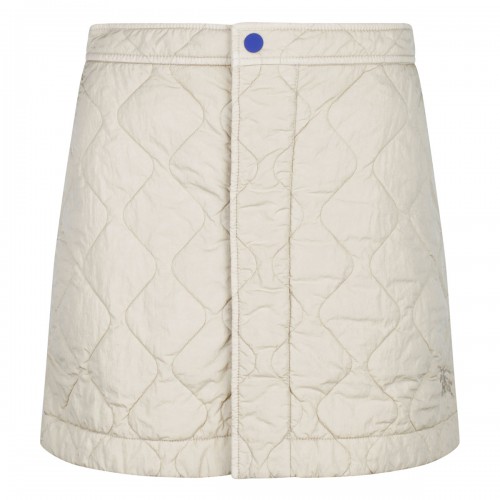 Quilted nylon mini skirt