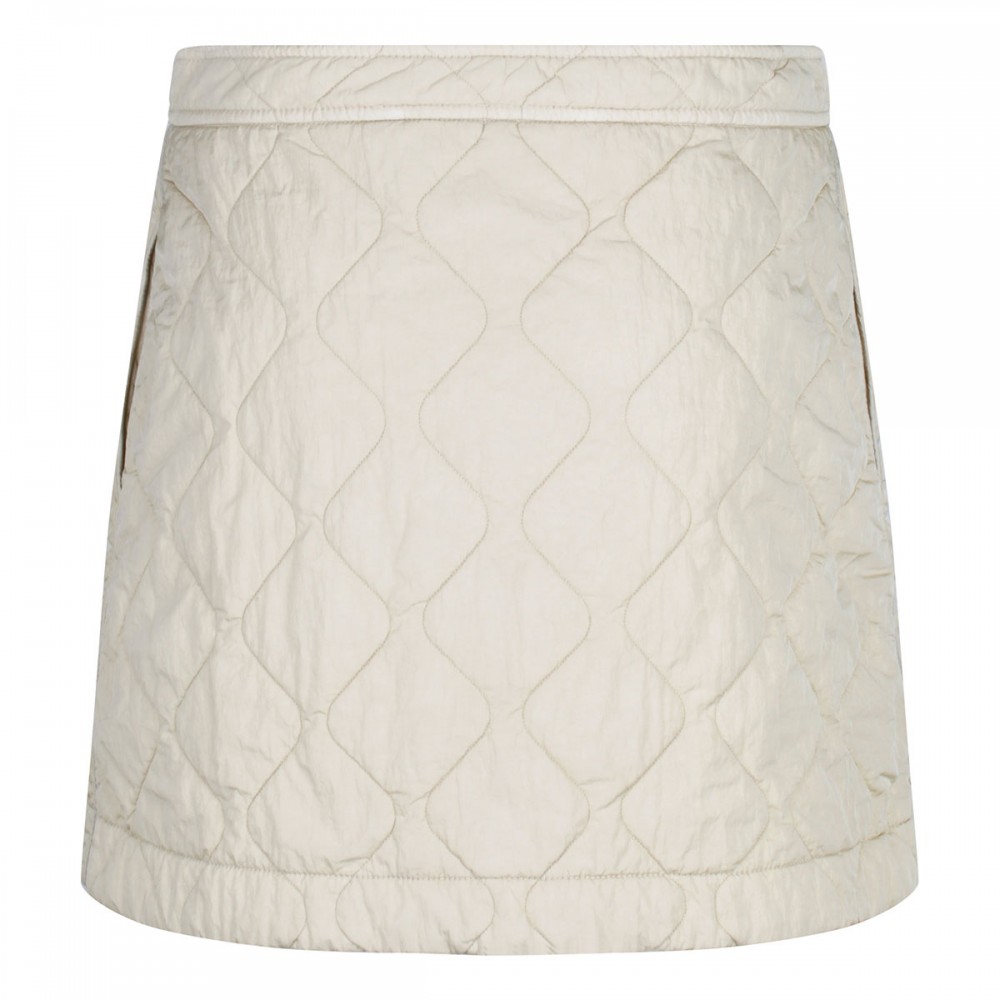 Quilted nylon mini skirt