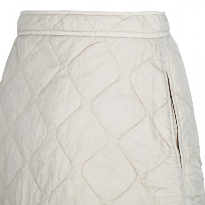 Quilted nylon mini skirt