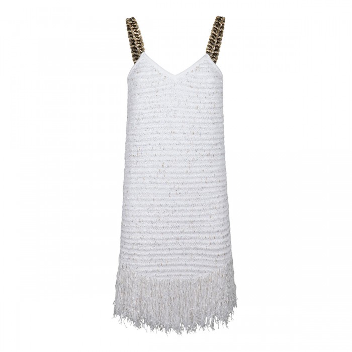 Chain straps tweed mini dress Le Noir Unconventional Luxury