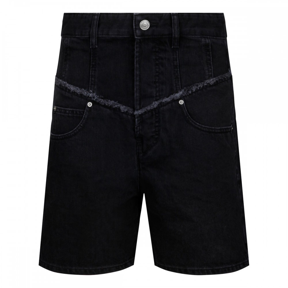 Oreta black denim shorts