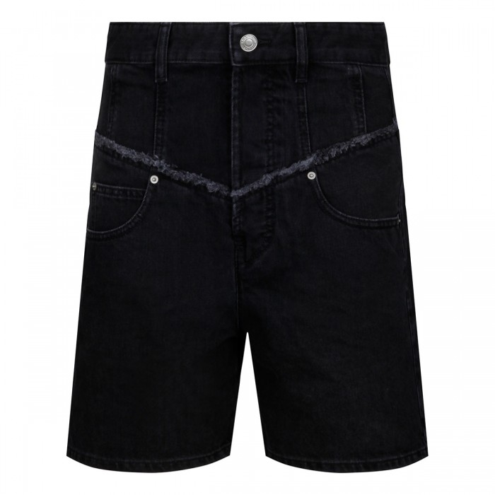 Oreta black denim shorts