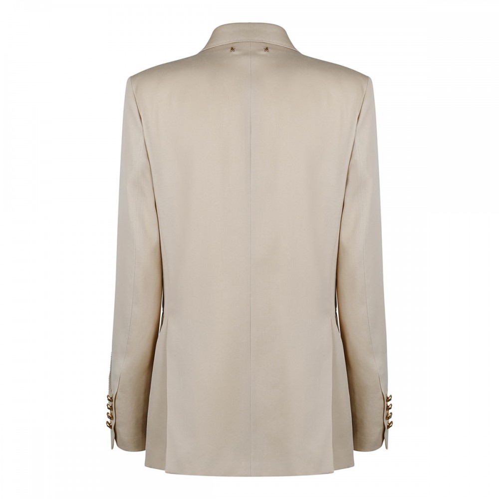 Sand double-breasted blazer