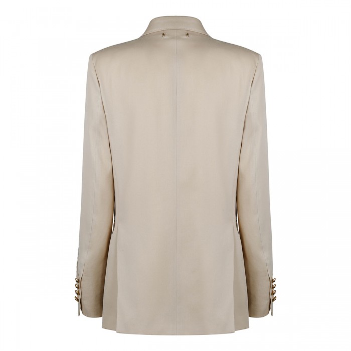 Sand double-breasted blazer