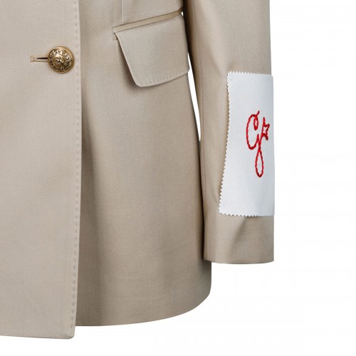 Sand double-breasted blazer 2