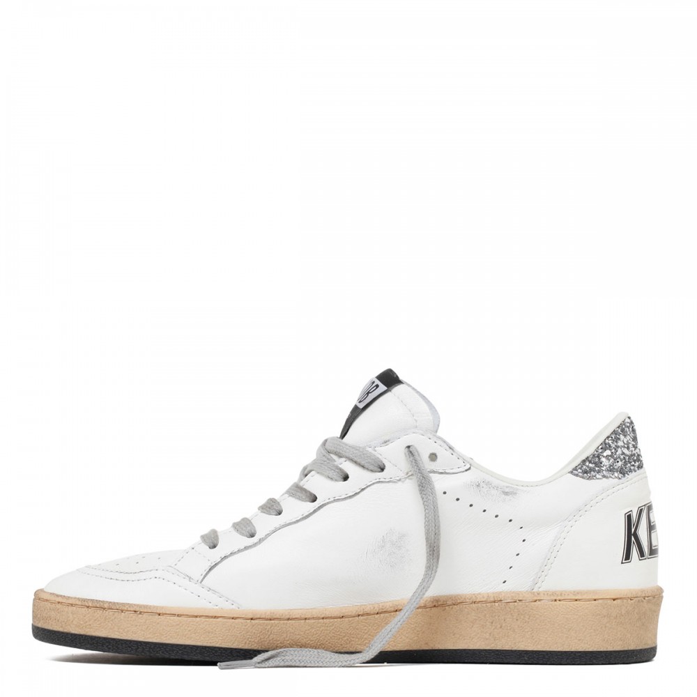BallStar white and glitter sneakers