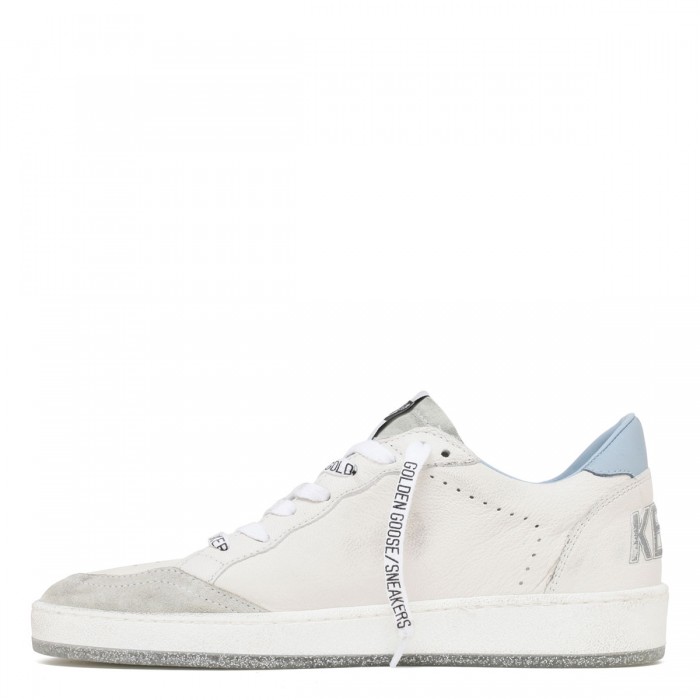BallStar white and baby blue sneakers