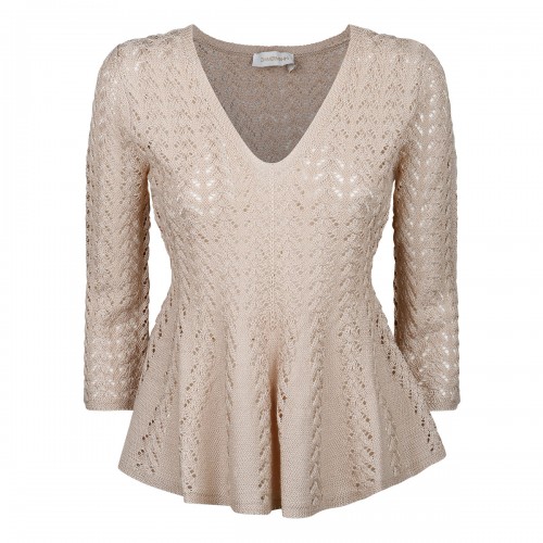 Natura knit lace top