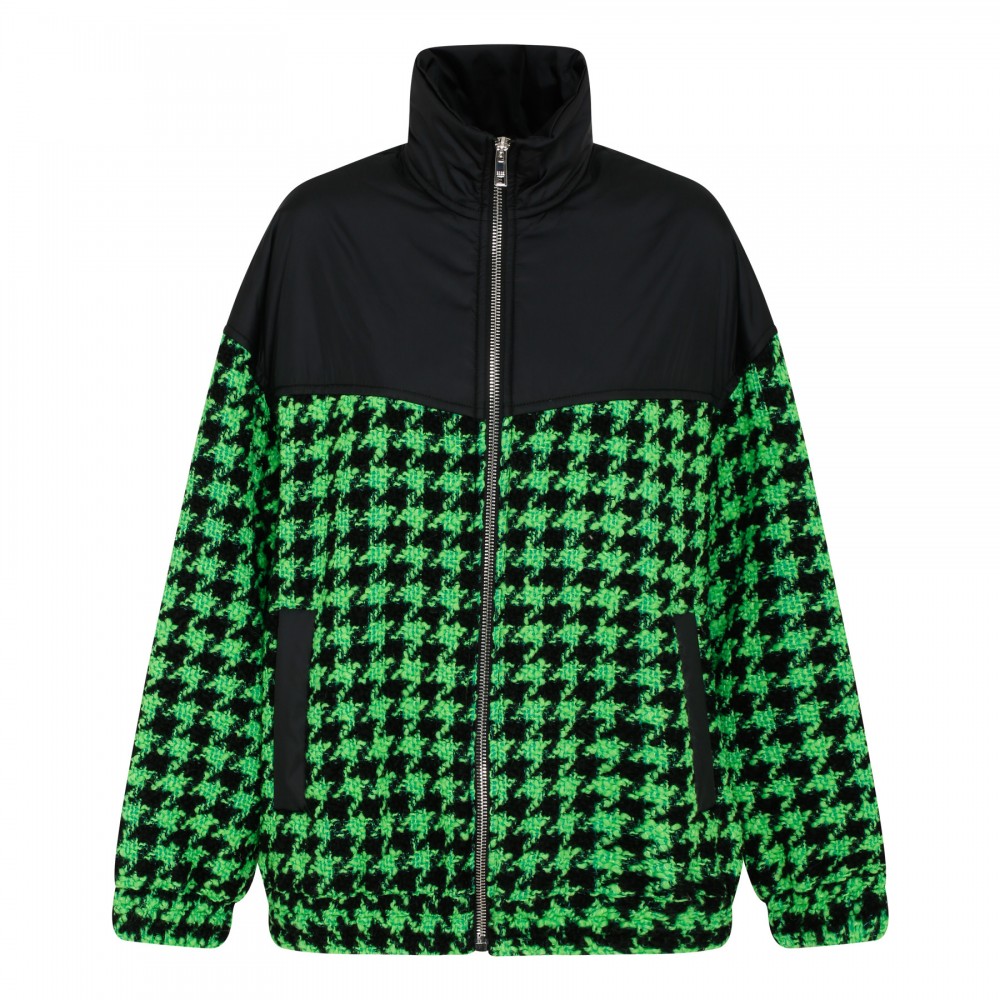 Houndstooth green and black jacket