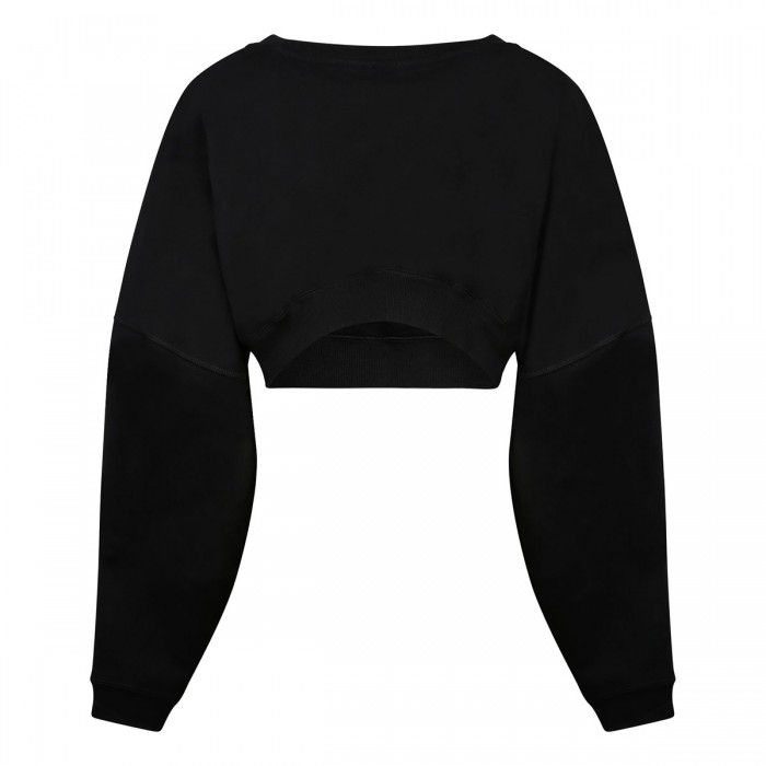 Black cropped sweatshirt