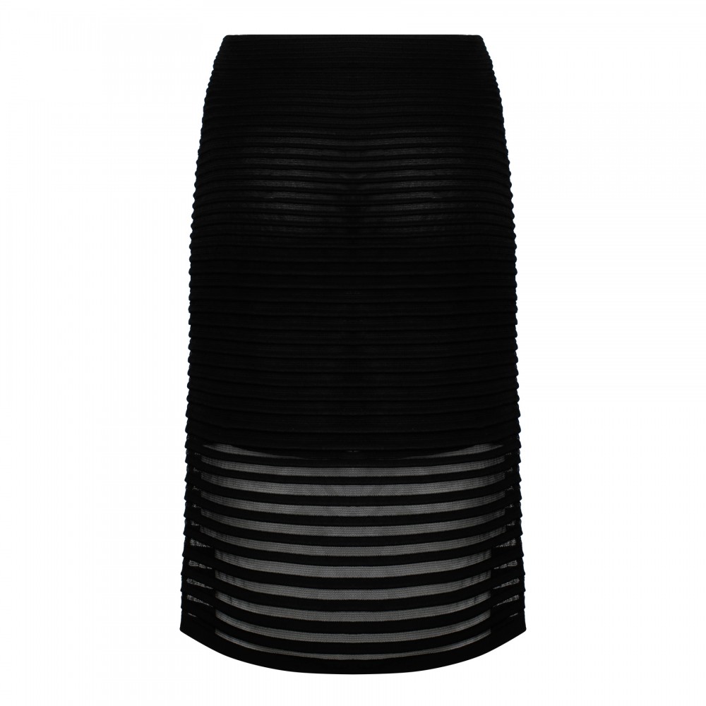 Striped pencil skirt