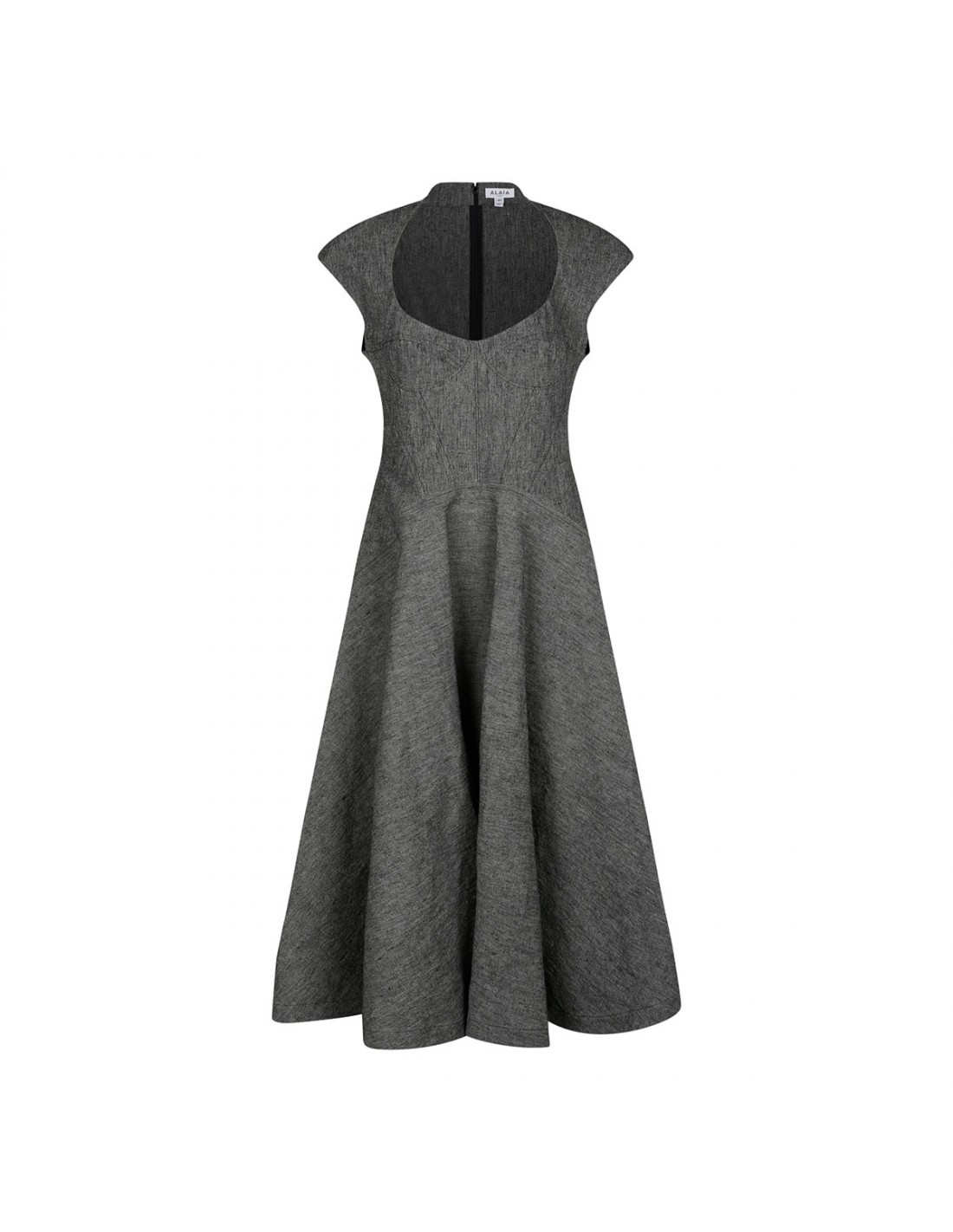 Gray corset flared dress Le Noir Unconventional Luxury
