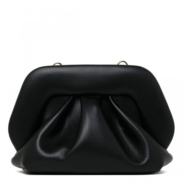 Gea black vegan fabric clutch bag