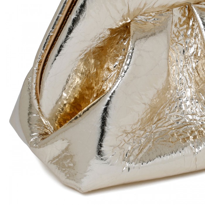 Tia gold pineapple fabric clutch bag