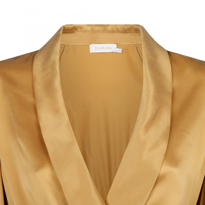Silk wrap midi dress