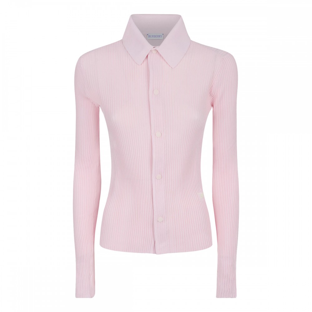 Pink rib-knit shirt | Le Noir - Unconventional Luxury