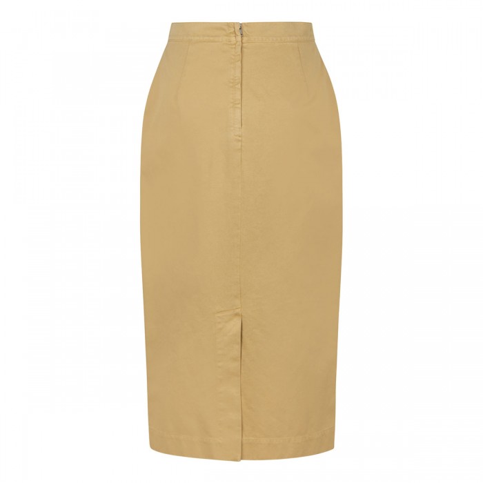 Mustard hue gabardine skirt