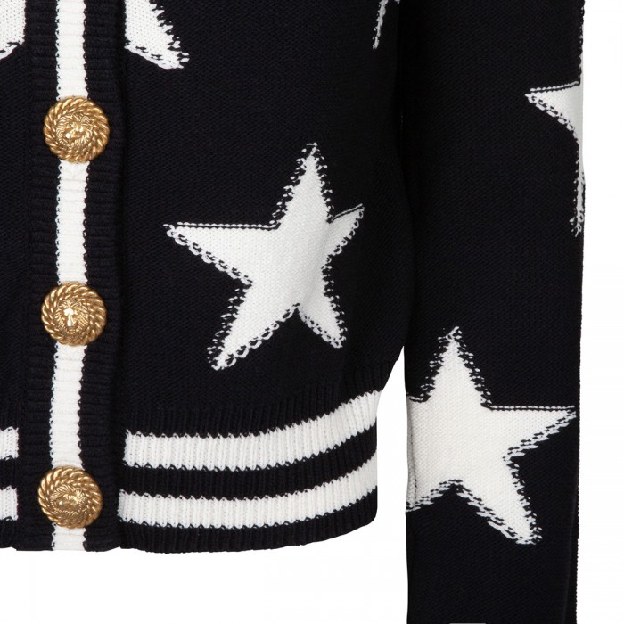 Knit stars crop cardigan
