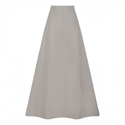 Green taffeta maxi skirt