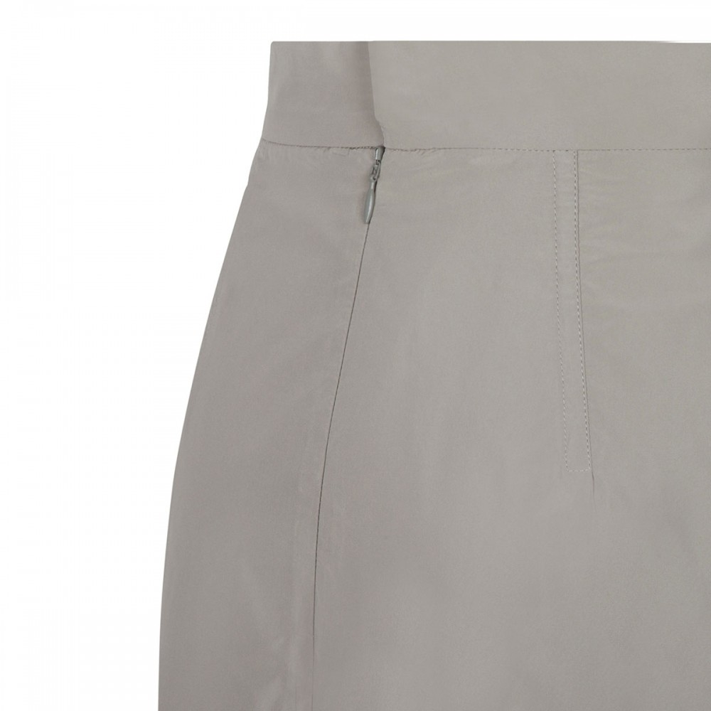 Green taffeta maxi skirt