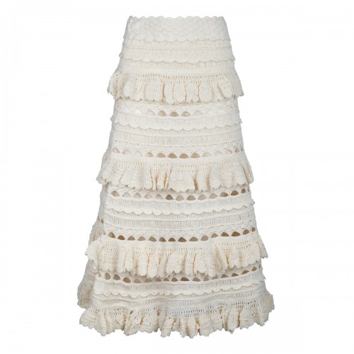 Waverly Crochet midi skirt