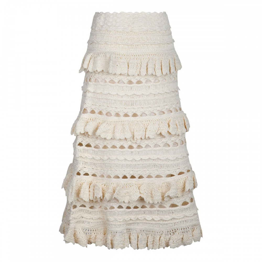 Waverly Crochet midi skirt