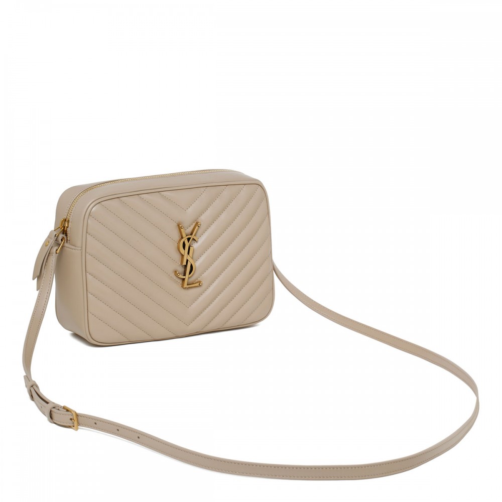 Lou dark beige camera bag