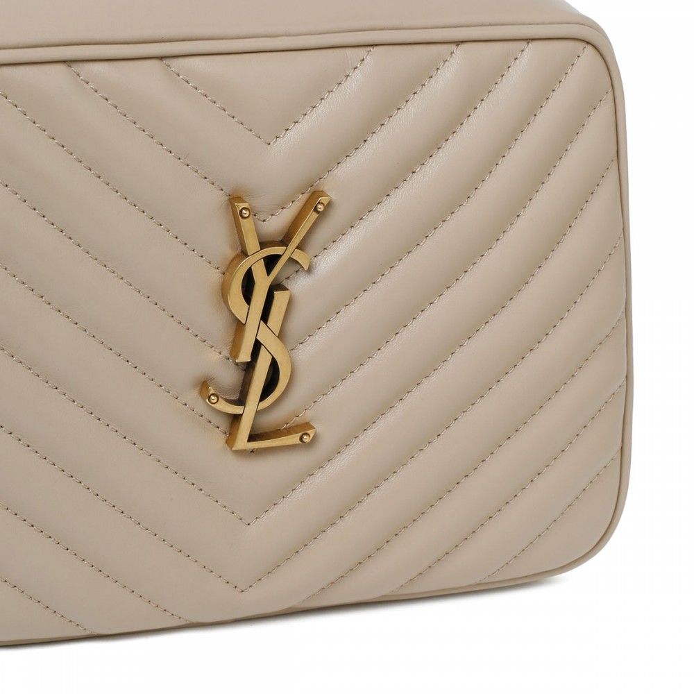 Lou dark beige camera bag