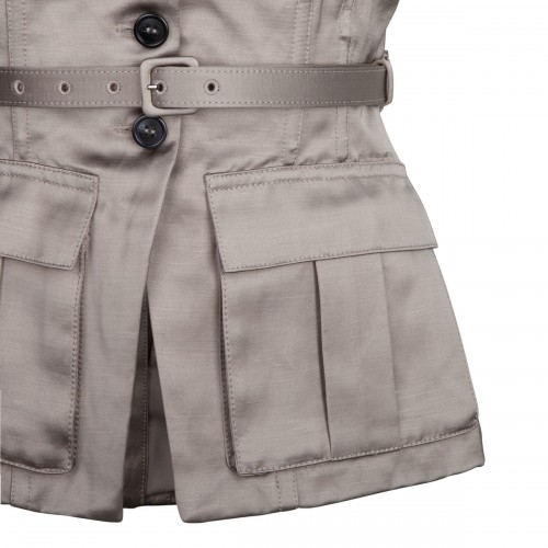 Taupe satin corset top 2