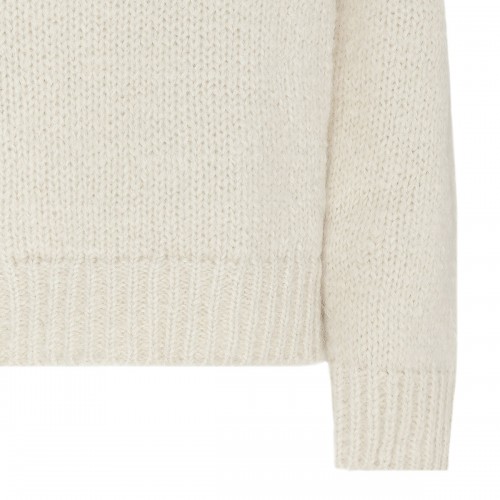 Chalk white wool blend sweater 2