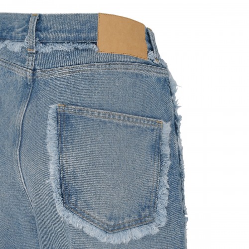 Fringed regular denim jeans 2