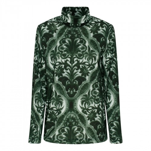 Green abstract print jersey...