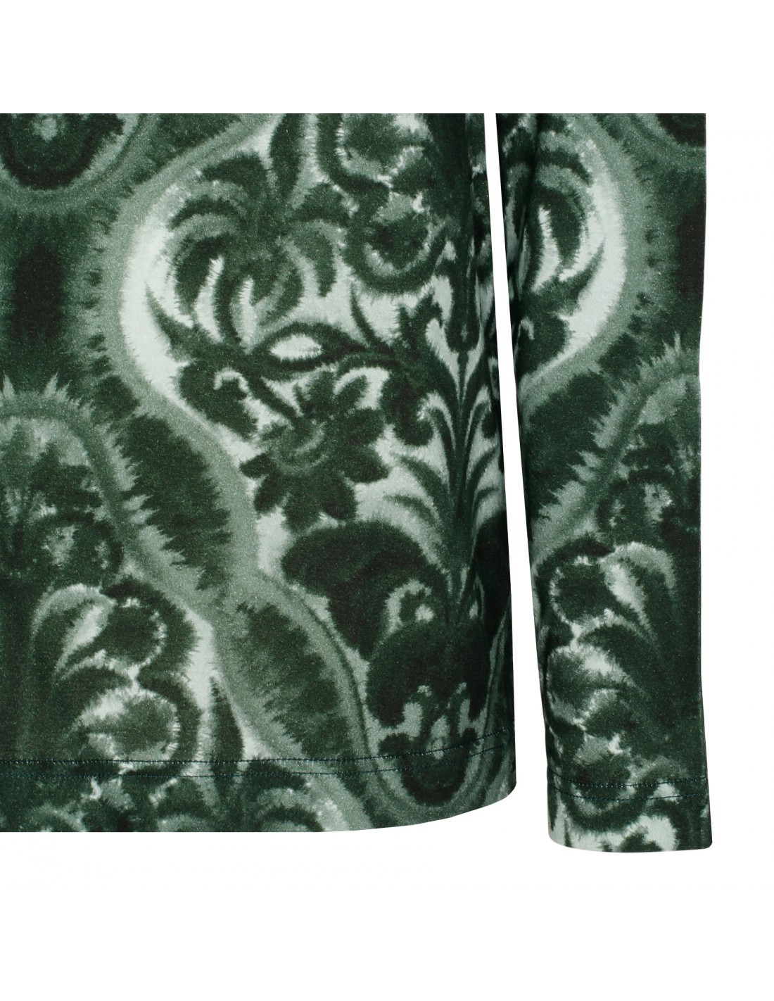 Green abstract print jersey top