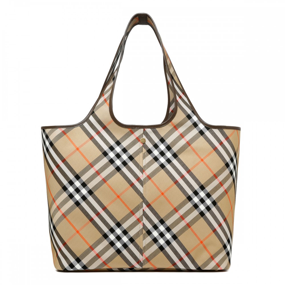 Medium check tote