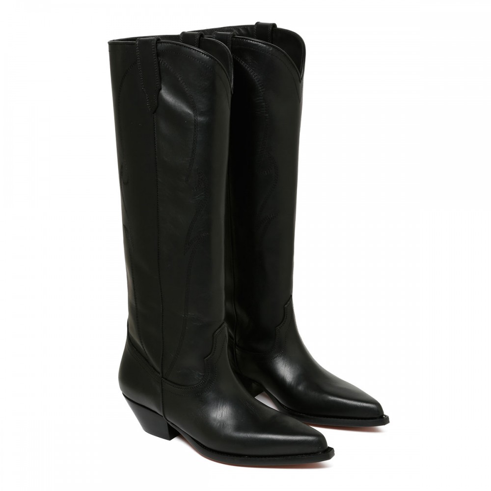 Rancho black leather boots