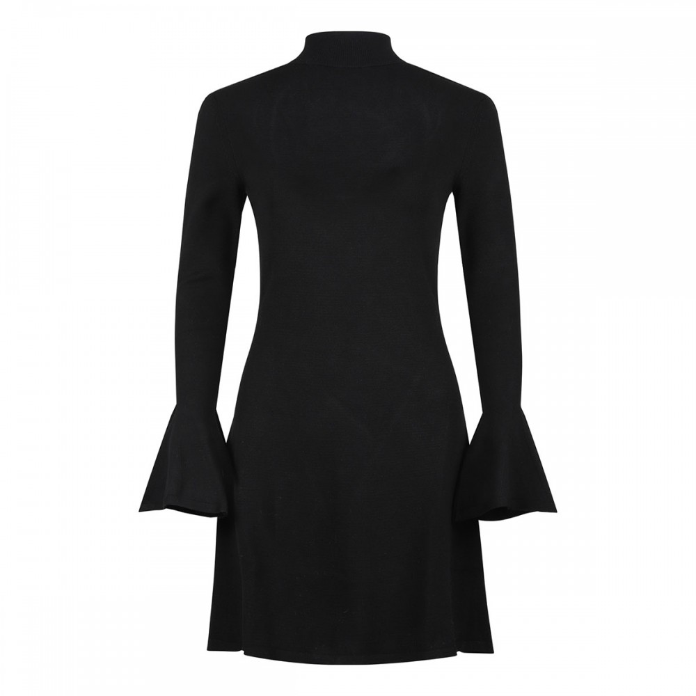 Black cut-out mini dress