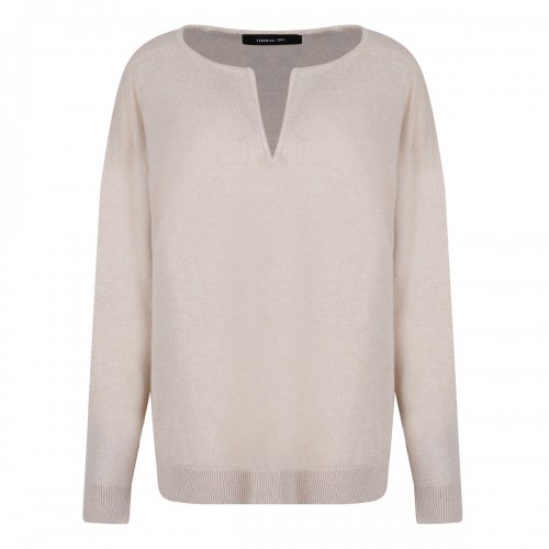 Butter-hue wool blend sweater