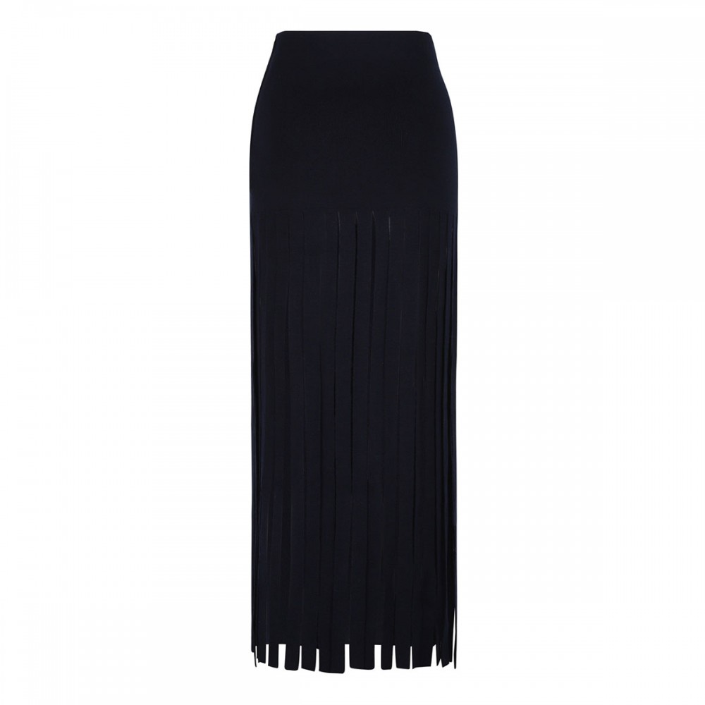 Eclectic fringes skirt