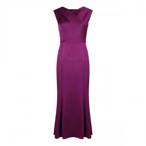 Satin crepe midi dress